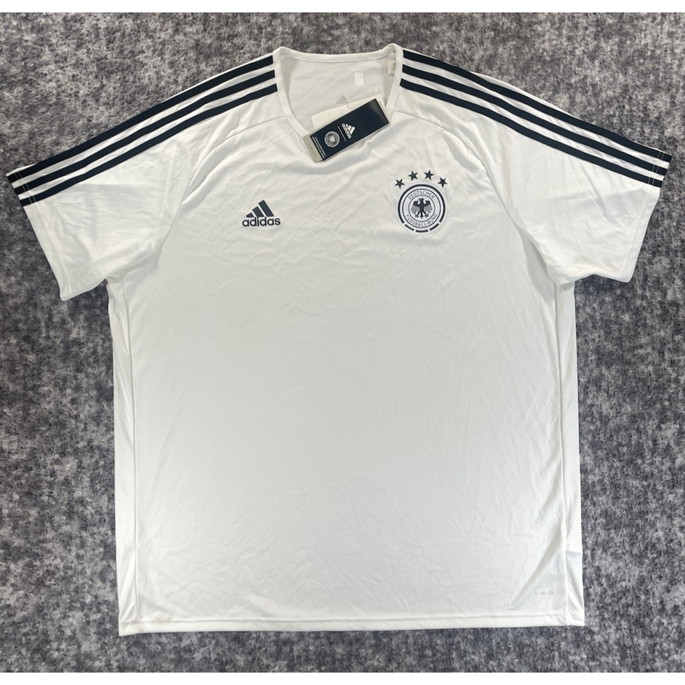 Adidas Deutscher Fussball Bund Germany White Adidas Jersey Men XXL 2017